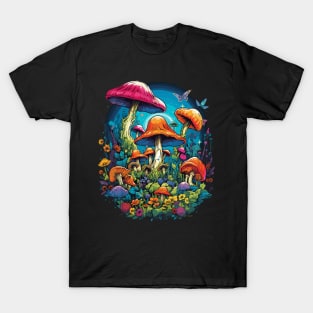 Cottagecore Aesthetic Mushrooms And Plants T-Shirt